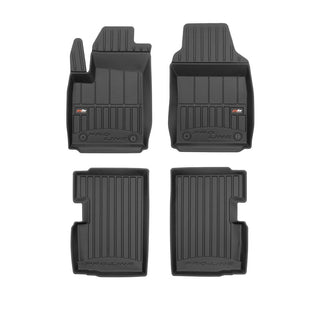 Alfombrillas de goma Premium 3D Fiat 500 Hatch 2007–presente (excepto Hybrid)