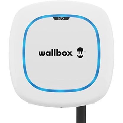 Wallbox Paquete de Carga Solar Pulsar Plus Cargador de vehículo eléctrico (7,4 kW, 5 Metros, Tipo 2, WiFi, Bluetooth, OCPP, Interior/Exterior) Blanco + Power Boost monofásico