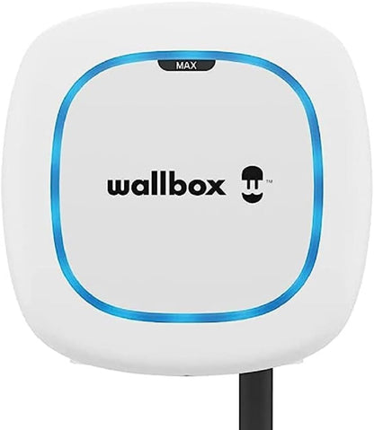 Wallbox Paquete de Carga Solar Pulsar Plus Cargador de vehículo eléctrico (7,4 kW, 5 Metros, Tipo 2, WiFi, Bluetooth, OCPP, Interior/Exterior) Blanco + Power Boost monofásico