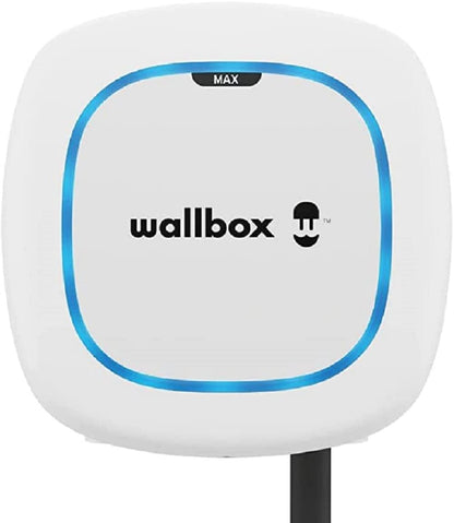 Wallbox Paquete de Carga Solar Pulsar Plus Cargador de vehículo eléctrico (7,4 kW, 5 Metros, Tipo 2, WiFi, Bluetooth, OCPP, Interior/Exterior) Blanco + Power Boost monofásico