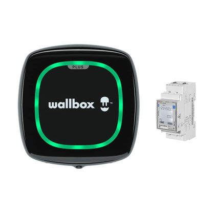 Wallbox Paquete de Carga Solar Pulsar Plus Cargador de vehículo eléctrico (7,4 kW, 5 Metros, Tipo 2, WiFi, Bluetooth, OCPP, Interior/Exterior) Blanco + Power Boost monofásico