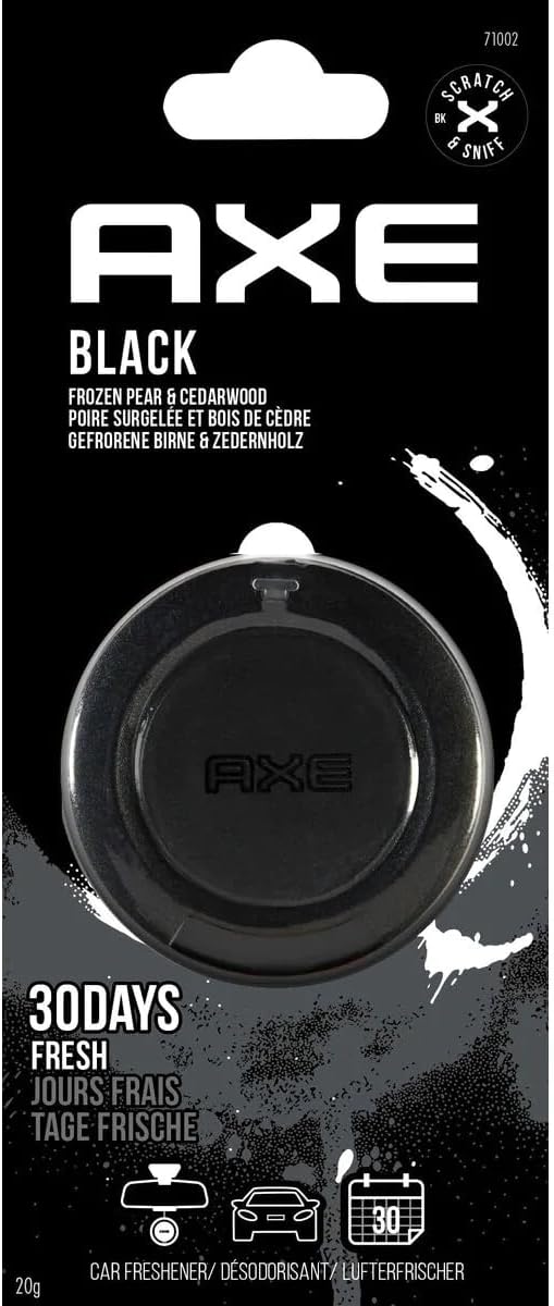 AXE Ambientador de carro 3D pendente - fragrância preto - elimina maus odores ao instantâneo - frescura irresistível e duradoura por 30 dias - estilo e sabor em cada viagem