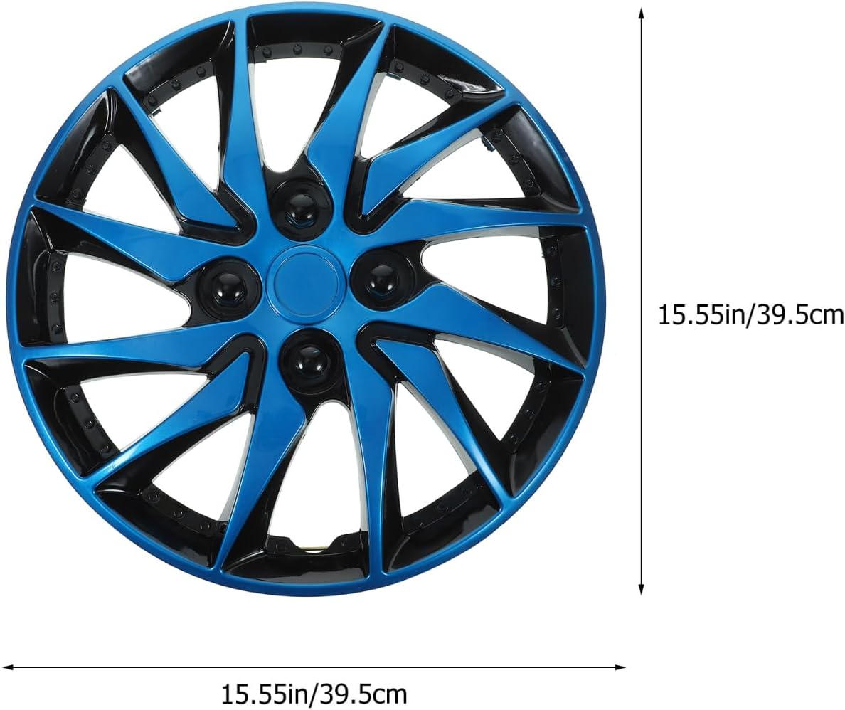 BESPORTBLE Tapacubos De Tornillo 14 Pulgadas Tapacubos de 14 Pulgadas Tapa de La Tapas de Las del Coche Estuche de Tapacubos para Accesorios de Autoajuste del del Coche (Azul) Tapas para Llantas