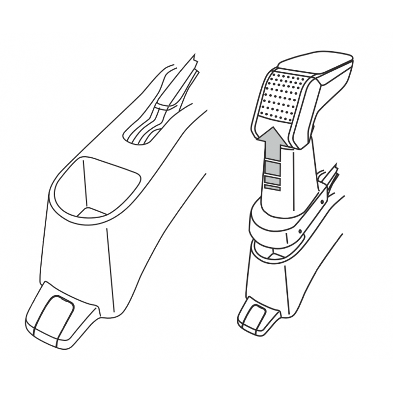 Apoio de Braço Suzuki Celerio (2014 >) - encaixe específico