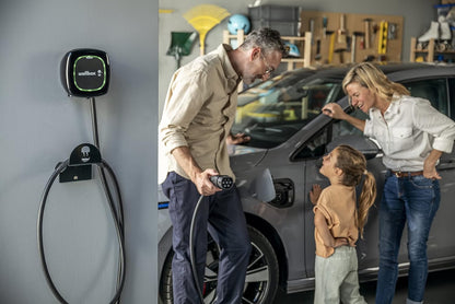 Suporte de mangueira EV Wallbox para paredes preto