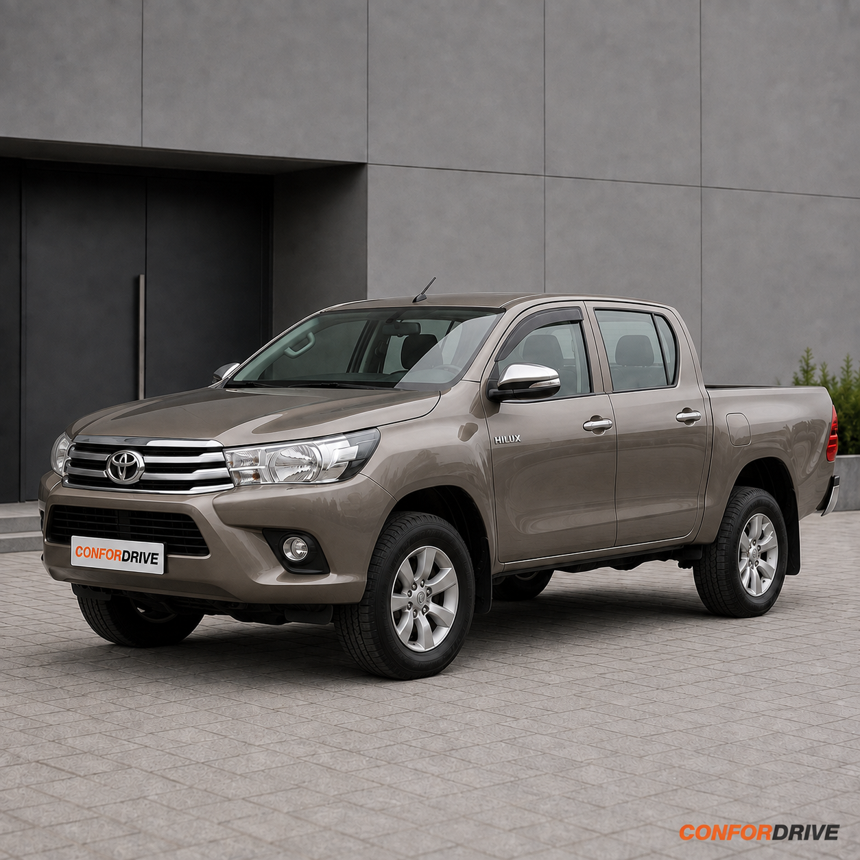 Chuventos Toyota Hilux VIII Double Cab desde 2016, aplicados apenas nos vidros dianteiros