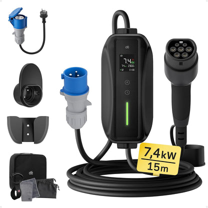 dé Tipo 2, 7,4 kW, cabo de 15 m; referência B0CZNRRHFQ