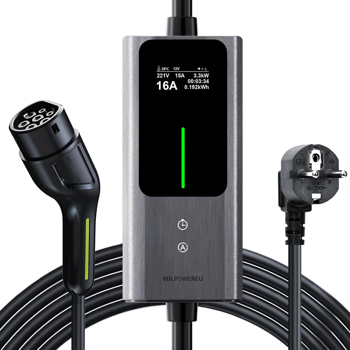 VDLPOWEREU Tipo 2, 3,6 kW, cabo de 5 m; referência B0DMVVVXFK