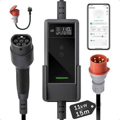 dé Tipo 2, 11 kW, cabo de 15 m; referência B0G8ZG1BH5