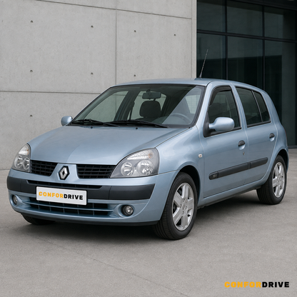 Renault Clio II 1998-2005 de 5 portas com chuventos interiores nas portas da frente