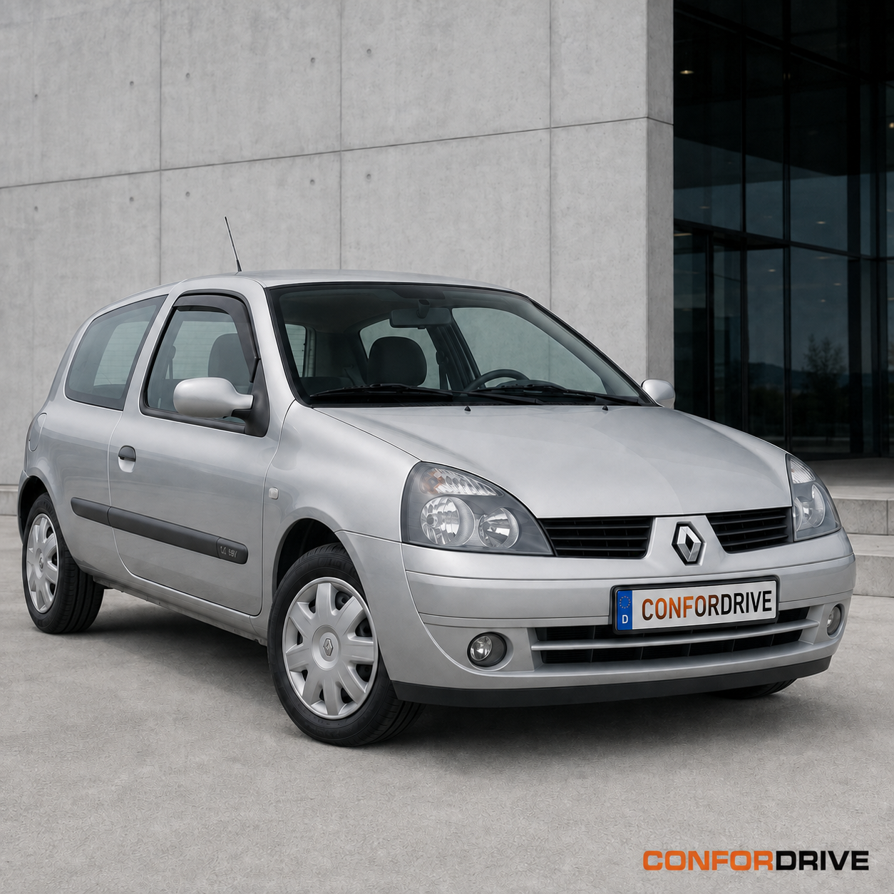Renault Clio II e Clio Campus 1998-2005 de 3 portas com chuventos interiores dianteiros CONFORDRIVE