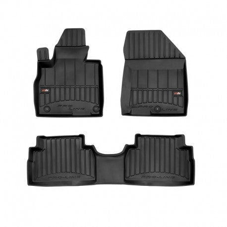 Tapetes de borracha 3D Hyundai Santa Fé 7 bancos 2018–2021