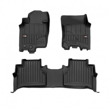 Tapetes de borracha 3D Nissan Navara Cabina dupla 2016–atualidade