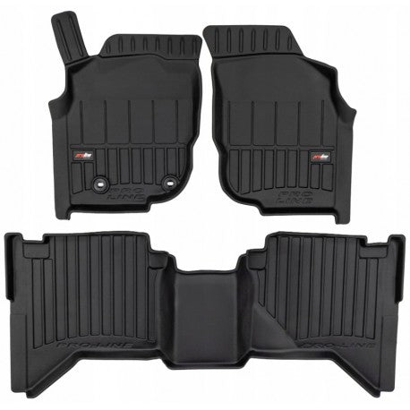 Tapetes de borracha 3D Toyota Hilux Cabina dupla 2004–2012