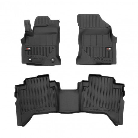Tapetes de borracha 3D Toyota Hilux Cabina dupla 2018–atualidade
