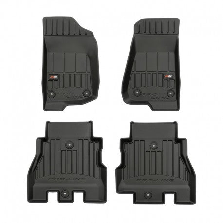 Tapetes de borracha 3D Jeep Wrangler 3 portas 2018–atualidade