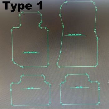Tapetes Volkswagen ID.4 Premium — desenho técnico Tipo 1