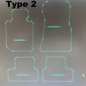 Tapetes Volkswagen ID.4 Premium — desenho técnico Tipo 2